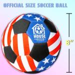 U Scored Sports in The House Soccer Ball - USA Indoor Size 4 Padded Soccer Ball for Kids (Ages 3+) & Adults - Bring Soccer Practice Home - Perfect for Juggling - Gift for Soccer Player - USA Edition