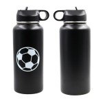32 oz Soccer Water Bottle with Dual Lids