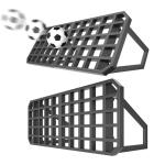 Soccer Rebounder Board, Portable Soccer Wall for Adults & Kids, 2 Angles Soccer Passing Board Metal, Soccer Training Equipment for Backyard, Adjustable Rebound Boards for Passing