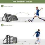 Soccer Rebounder Board, Portable Soccer Wall for Adults & Kids, 2 Angles Soccer Passing Board Metal, Soccer Training Equipment for Backyard, Adjustable Rebound Boards for Passing