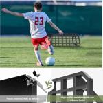 Soccer Rebounder Board, Portable Soccer Wall for Adults & Kids, 2 Angles Soccer Passing Board Metal, Soccer Training Equipment for Backyard, Adjustable Rebound Boards for Passing