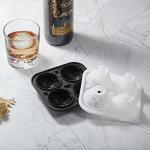 ACOOKEE Silicone Soccer Ball Ice Cube Mold Fun Shapes, Novelty Soccer Gifts, 2.2" Large Craft Round Sphere Ice Ball Molds For Game Day, Whiskey, Cocktails, Bourbon