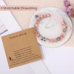 JoycuFF Soccer Gifts for Girls Soccer Stuff Accessories Gifts Sport Lovers Gift Include Glass Cup, Makeup Bag, Canvas Bag, Bracelet, Hair Scrunchies, Stickers for Team Player Birthday Gifts for Women