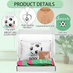 SilTriangle 5 Pcs Soccer Gifts for Women Party Favors Players Team Gift Players Makeup Bag Necklace Earrings Socks for Women Birthday Decorations Christmas Athlete Gifts Sport Stuff Accessories