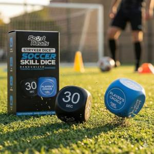 Soccer Training Equipment Dice Set - Footwork, Movement & Duration Exercise Dice for Skill, Coordination, Juggling Drills & Team Skills Development