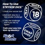 Soccer Training Equipment Dice Set - Footwork, Movement & Duration Exercise Dice for Skill, Coordination, Juggling Drills & Team Skills Development