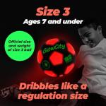 GlowCity Light Up LED Soccer Ball for Kids - Size 3, Black/Red
