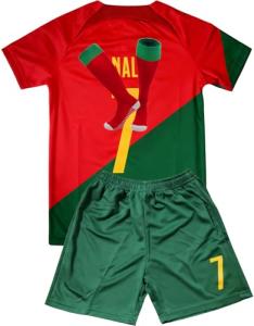 Soccer Jerseys Kids 7#10 Football Sports Fan for Boys Girls Youth Soccer Shirts and Shorts Stockings Set for 4-14 Years Red