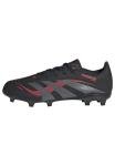 Adidas Unisex-Kids League Predator Firm Ground/Multi Ground Soccer, Black/Grey/Lucid Red, 4