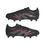 Adidas Unisex-Kids League Predator Firm Ground/Multi Ground Soccer, Black/Grey/Lucid Red, 4