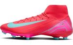 Nike Mercurial Superfly 10 Academy MG High-Top Soccer Cleats (FQ1456-800, Ember Glow/Aurora Green) Size 11