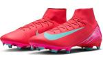 Nike Mercurial Superfly 10 Academy MG High-Top Soccer Cleats (FQ1456-800, Ember Glow/Aurora Green) Size 11