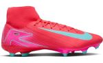 Nike Mercurial Superfly 10 Academy MG High-Top Soccer Cleats (FQ1456-800, Ember Glow/Aurora Green) Size 11
