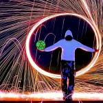 MILACHIC Glow in The Dark Soccer Ball Size 4 for Teens, Green Glowing Luminous Ball Gift for Men Women Indoor Outdoor Training (with Pump)