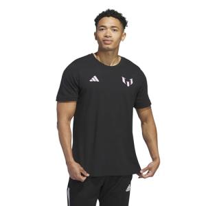 Adidas Mens Messi Generic Short Sleeve T-Shirt, Black, Large