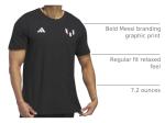 Adidas Mens Messi Generic Short Sleeve T-Shirt, Black, Large