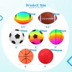 PlayZap 7-Piece Soft Ball Set for Toddlers & Kids - Includes 5” Playground Balls, Soccer, Football & Basketball - Great for Home, Yard, Pool, Classroom & Park for Boys & Girls