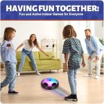 Officygnet 2 Pack Hover Soccer Ball Toys Gifts for 5, 6,7, 8-12 Year Old Boys, Indoor Boys Toys Age 6-8, Light-Up Soccer Ball Games for Kids 4-6, Ideal Christmas Birthday Sports Gifts for Kids