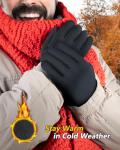 FEWTUR Winter Gloves for Men and Women Cold Weather - Waterproof Touchscreen Gloves for Running Hiking Bike, Water Proof Snow Warm Touch Screen for Biking Driving Soccer (Black, X-Large)