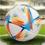 World Cup Quality Soccer Ball Size 5 Thermally Bonded Match Ball with Seamless Stitching- Official Match Weight- Long Lasting Professional High Grade PU Leather- Pelota de Futbol- USA