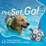 QDAN Large Dog Toys, 8 Inch Durable Balls for Dogs for Outdoor Indoor, Soccer Ball with Straps, Herding Balls, Interactive Toy for Tug of War, Dog Ball to Keep Them Busy (8 Inch)