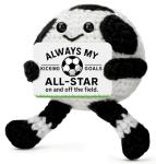 Funny Soccer Gifts for Boys Girls Men Women, Mini Soccer Ball Accessories Cool Stuff Things, Players Lovers Stuffed Plush Presents Christmas Ornament Stocking Stuffers Birthday Party Decorations Decor