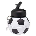 Maccabi Clip-On 18 Oz Silicone Soccer Ball Water Bottle