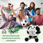 Funny Soccer Gifts for Boys Girls Men Women, Mini Soccer Ball Accessories Cool Stuff Things, Players Lovers Stuffed Plush Presents Christmas Ornament Stocking Stuffers Birthday Party Decorations Decor