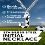Soccer Gifts Set A-Z Letter Soccer Necklace for Men Novelty Soccer Socks&Soccer Bracelets for Soccer Lovers
