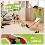 HopeRock 2 Pack Foam Indoor Soccer Balls, Quiet Soft Soccer Ball Size 4 for Kids, Safe House Soccer Ball for Indoor Play, Youth Soccer Balls for Boys 8-12, Soccer Gifts for Kids