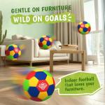 HopeRock 2 Pack Foam Indoor Soccer Balls, Quiet Soft Soccer Ball Size 4 for Kids, Safe House Soccer Ball for Indoor Play, Youth Soccer Balls for Boys 8-12, Soccer Gifts for Kids