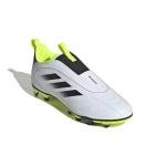 Adidas Unisex-Kids Goletto IX Laceless Firm Ground/Multi Ground Soccer, White/Black/Lucid Lemon, 13.5