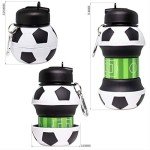 Maccabi Clip-On 18 Oz Silicone Soccer Ball Water Bottle