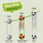 HopeRock 2 Pack Foam Indoor Soccer Balls, Quiet Soft Soccer Ball Size 4 for Kids, Safe House Soccer Ball for Indoor Play, Youth Soccer Balls for Boys 8-12, Soccer Gifts for Kids