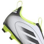Adidas Unisex-Kids Goletto IX Laceless Firm Ground/Multi Ground Soccer, White/Black/Lucid Lemon, 13.5