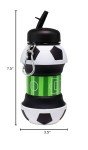 Maccabi Clip-On 18 Oz Silicone Soccer Ball Water Bottle