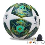 XAVOLENT Professional Soccer Ball Size 5, Thermal Bonded Waterproof PU Match-Quality Training Ball with Pump (Green)