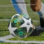 XAVOLENT Professional Soccer Ball Size 5, Thermal Bonded Waterproof PU Match-Quality Training Ball with Pump (Green)