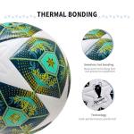 XAVOLENT Professional Soccer Ball Size 5, Thermal Bonded Waterproof PU Match-Quality Training Ball with Pump (Green)