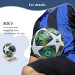 XAVOLENT Professional Soccer Ball Size 5, Thermal Bonded Waterproof PU Match-Quality Training Ball with Pump (Green)