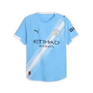 Manchester City FC Men’s 2025/26 Authentic Home Soccer Jersey - Slim Fit - Team Light Blue - Size: 3XL
