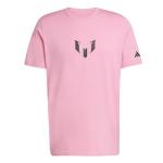 Adidas Men's Messi Name & Number Graphic T-Shirt, Easy Pink, Small