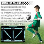 Soccer Training Mat with Adjustable Soccer Trainer - Non-Slip Soccer Training Equipment for Kids Youth to Boost Speed, Strength & Coordination | Soccer Trainer for Indoor/Outdoor Drills