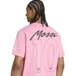 Adidas Men's Messi Name & Number Graphic T-Shirt, Easy Pink, Small