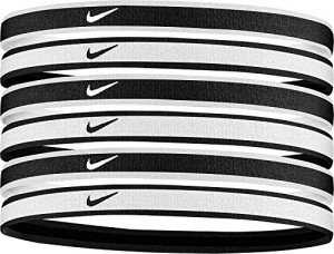 Nike Swoosh Sport Headbands 6-Pack - Black/White