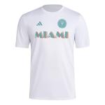 Adidas Men's Inter Miami CF MLS Short Sleeve T-Shirt, White Blue Miami, Large