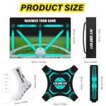 Soccer Training Mat With Technique Video Soccer Training Equipment Includes Football Trainer And Grip Socks Soccer Gifts Improve Coordination Anti-Slip Silent Absorption Mat For Footwork Training
