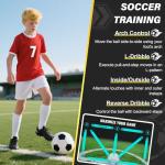 Soccer Training Mat With Technique Video Soccer Training Equipment Includes Football Trainer And Grip Socks Soccer Gifts Improve Coordination Anti-Slip Silent Absorption Mat For Footwork Training