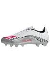 Adidas Unisex-Adult F50 Messi Club Firm Ground/Multi Ground, White/Lucid Red/Silver Metallic, 8
