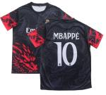 Pitch and Trek Mbappe Madrid #10 Special Dragon Limited Edition Kids Soccer Jersey Shirts Football Futbol Socks Gift Set Youth Sizes(Black,28)